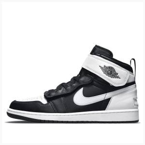 Nike FlyEase Basketskor Air Jordan 1 Herr Svarta | JD-027ML