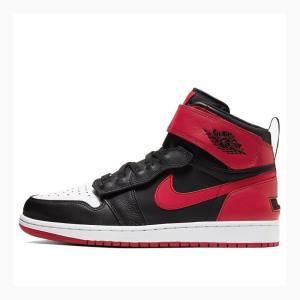 Nike High Flyease Black Gym Red Basketskor Air Jordan 1 Herr Röda Svarta | JD-208FE