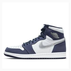 Nike High OG CO JP Midnight Basketskor Air Jordan 1 Herr Vita Marinblå | JD-602EO