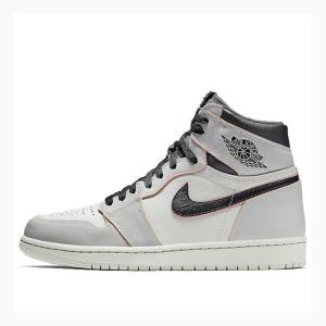 Nike High OG Defiant SB - NYC To Paris Basketskor Air Jordan 1 Herr Vita Svarta Grå | JD-874LR