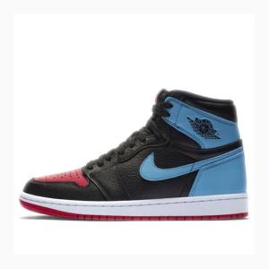 Nike High OG UNC To Chicago Basketskor Air Jordan 1 Dam Svarta Blå | JD-762WM