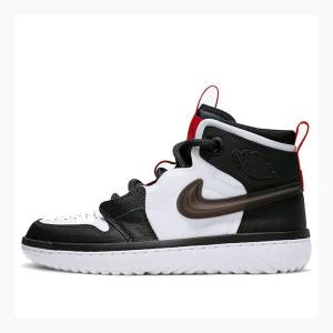 Nike High React Gym Basketskor Air Jordan 1 Herr Svarta Vita Röda | JD-649HU