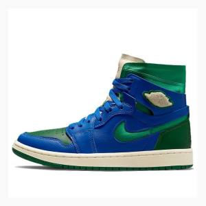 Nike High Zoom CMFT Aleali May Basketskor Air Jordan 1 Dam Blå Gröna | JD-078OY