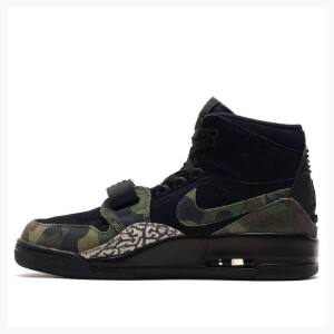 Nike Legacy 312 Camo Basketskor Air Jordan Herr Svarta Gröna | JD-481VX