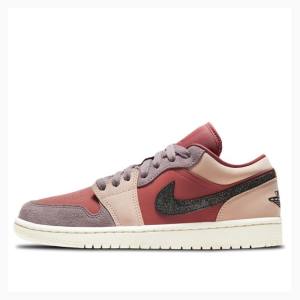 Nike Low Canyon Rust Sneakers Air Jordan 1 Dam Rosa Röda | JD-368EA