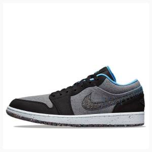 Nike Low Crater Sneakers Air Jordan 1 Herr Svarta Grå | JD-209GI