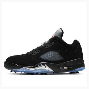 Nike Low Golf Sneakers Air Jordan 5 Herr Svarta | JD-436MQ