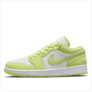 Nike Low Limelight Sneakers Air Jordan 1 Dam Gröna | JD-358CE