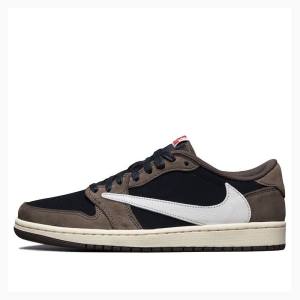 Nike Low OG SP Travis Scott Sneakers Air Jordan 1 Herr Bruna Svarta | JD-384CJ