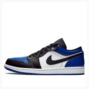 Nike Low Royal Tå Sneakers Air Jordan 1 Herr Svarta Blå | JD-285GT