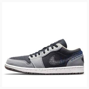 Nike Low SE Crater Sneakers Air Jordan 1 Herr Grå Svarta | JD-408YM