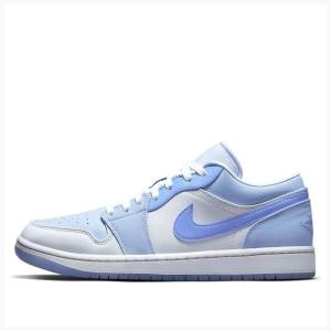 Nike Low SE Mighty Swooshers Sneakers Air Jordan 1 Herr Blå Svarta | JD-203JC