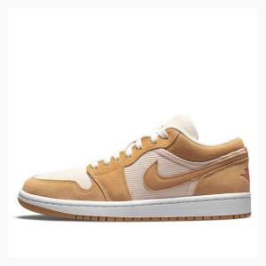 Nike Low SE Twine Orange Quartz Corduroy Sneakers Air Jordan 1 Dam Vita Orange | JD-930ZR