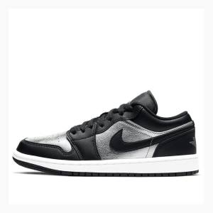 Nike Low Sneakers Air Jordan 1 Dam Svarta Silver | JD-017TW