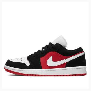 Nike Low Sneakers Air Jordan 1 Dam Svarta Röda Vita | JD-907LY