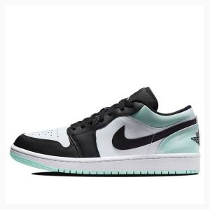 Nike Low Tie-Dye Sneakers Air Jordan 1 Herr Vita Svarta Gröna | JD-826LQ