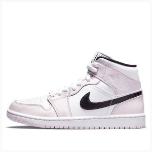 Nike Mid Barely Basketskor Air Jordan 1 Dam Rosa | JD-489WR