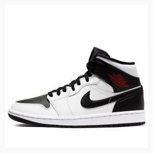 Nike Mid Basketskor Air Jordan 1 Dam Vita Svarta | JD-978NV