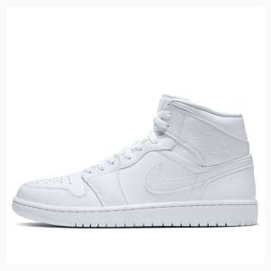 Nike Mid Basketskor Air Jordan 1 Herr Vita | JD-078BS