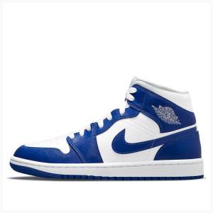 Nike Mid Kentucky Basketskor Air Jordan 1 Dam Blå | JD-054TS