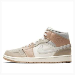 Nike Mid Milan Basketskor Air Jordan 1 Herr Rosa Beige | JD-097UI