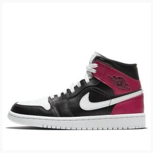 Nike Mid Noble Basketskor Air Jordan 1 Dam Röda Svarta | JD-028PV