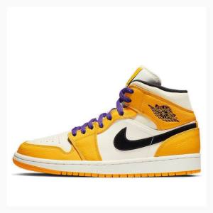 Nike Mid SE Basketskor Air Jordan 1 Herr Guld | JD-468GI