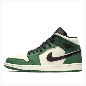 Nike Mid SE Basketskor Air Jordan 1 Herr Gröna | JD-638VE