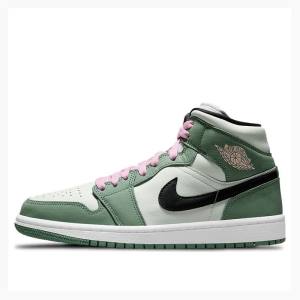 Nike Mid SE 'Dutch Green' (W) Basketskor Air Jordan 1 Dam Gröna Svarta | JD-147JQ