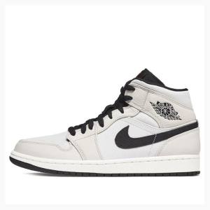 Nike Mid SE Light Bone Basketskor Air Jordan 1 Herr Grå Vita | JD-493BX