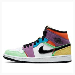 Nike Mid SE Lightbulb Basketskor Air Jordan 1 Dam Olika Färger | JD-253DI