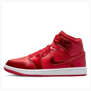 Nike Mid SE Pomegranate Basketskor Air Jordan 1 Dam Röda | JD-520LZ