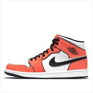 Nike Mid SE Turf Basketskor Air Jordan 1 Herr Orange | JD-423VL