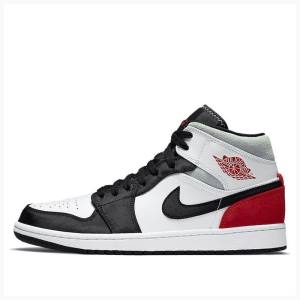 Nike Mid SE Union Tå Basketskor Air Jordan 1 Herr Röda Svarta | JD-317AK