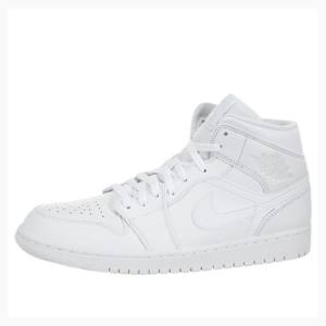 Nike Mid Triple Basketskor Air Jordan 1 Herr Vita | JD-651UH