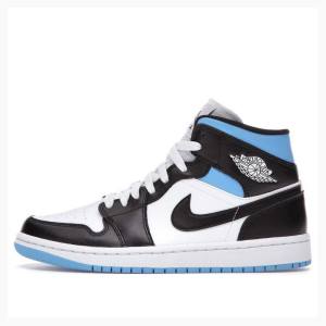 Nike Mid University Basketskor Air Jordan 1 Dam Blå Svarta | JD-217KE