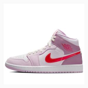 Nike Mid Valentines Day Basketskor Air Jordan 1 Dam Röda Lila | JD-578TF