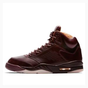 Nike Premium Bordeaux Basketskor Air Jordan 5 Herr Röda | JD-703AN