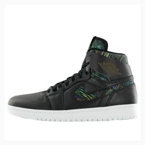 Nike RET High NOUV BHM History Month Basketskor Air Jordan 1 Herr Svarta | JD-472EA