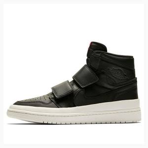 Nike RE HI Double STRP Sail Basketskor Air Jordan 1 Herr Svarta | JD-038BR