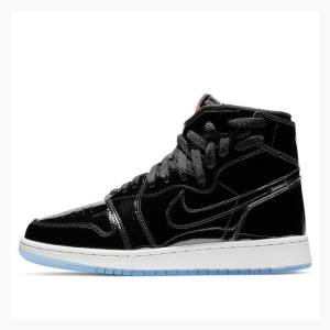 Nike Rebel XX 'Black Lack' Basketskor Air Jordan 1 Dam Svarta | JD-812TG