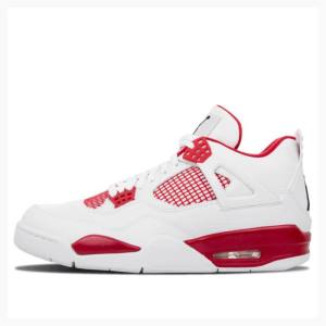 Nike Retro Alternate 89 Basketskor Air Jordan 4 Herr Vita Röda | JD-460MD