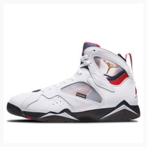 Nike Retro BCFC Paris Saint-Germain Basketskor Air Jordan 7 Herr Vita Röda | JD-548SQ