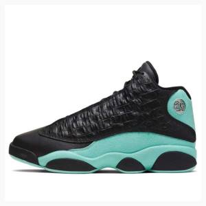 Nike Retro Basketskor Air Jordan 13 Herr Svarta Gröna | JD-950IV