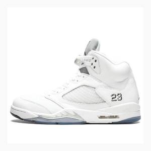 Nike Retro Basketskor Air Jordan 5 Herr Vita | JD-634TK