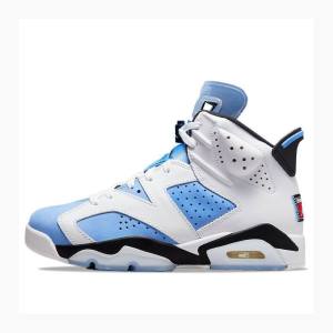 Nike Retro Basketskor Air Jordan 6 Herr Vita Blå | JD-276SU