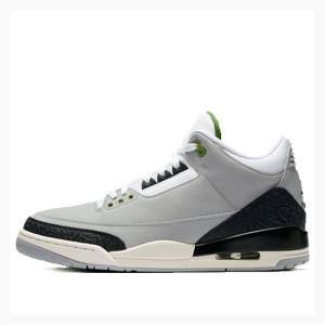 Nike Retro Chlorophyll Basketskor Air Jordan 3 Herr Grå Svarta | JD-207TQ