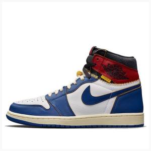 Nike Retro HI NRG UN Union Los Angeles Basketskor Air Jordan 1 Herr Blå Röda | JD-896MX