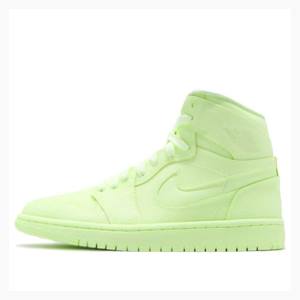 Nike Retro HI PRM Barely Volt Basketskor Air Jordan 1 Dam Gröna | JD-643TA