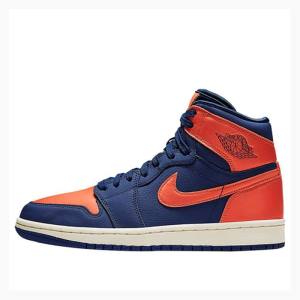 Nike Retro HI PRM Void Basketskor Air Jordan 1 Dam Blå Orange | JD-972VI